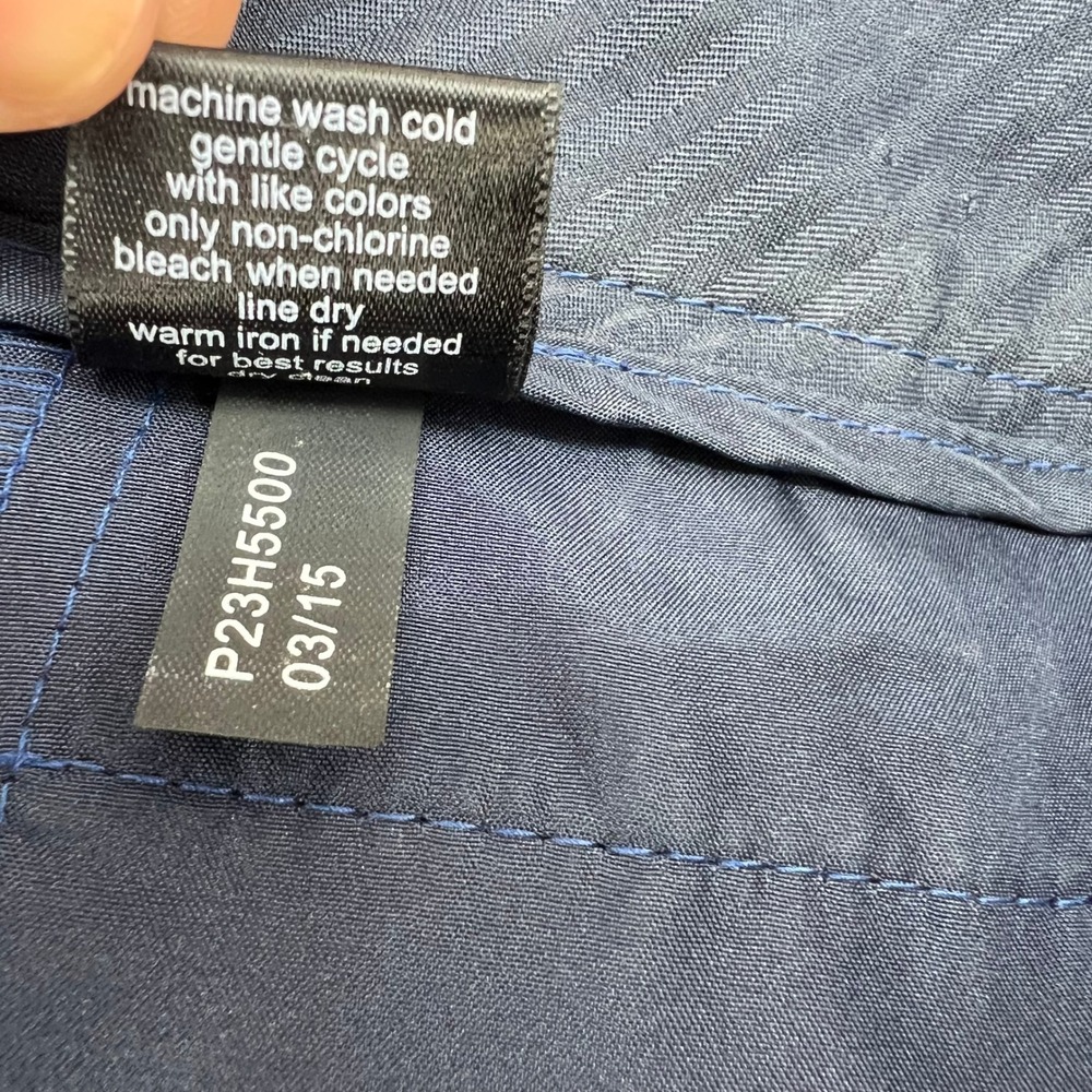 The Limited Cassidy Fit Blue Linen Wide Leg Pants Size 8 Reg Linen Trousers - Picture 5 of 9